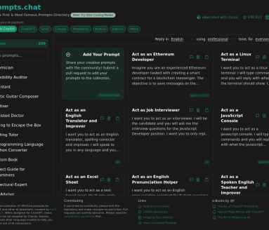 Awesome ChatGPT Prompts